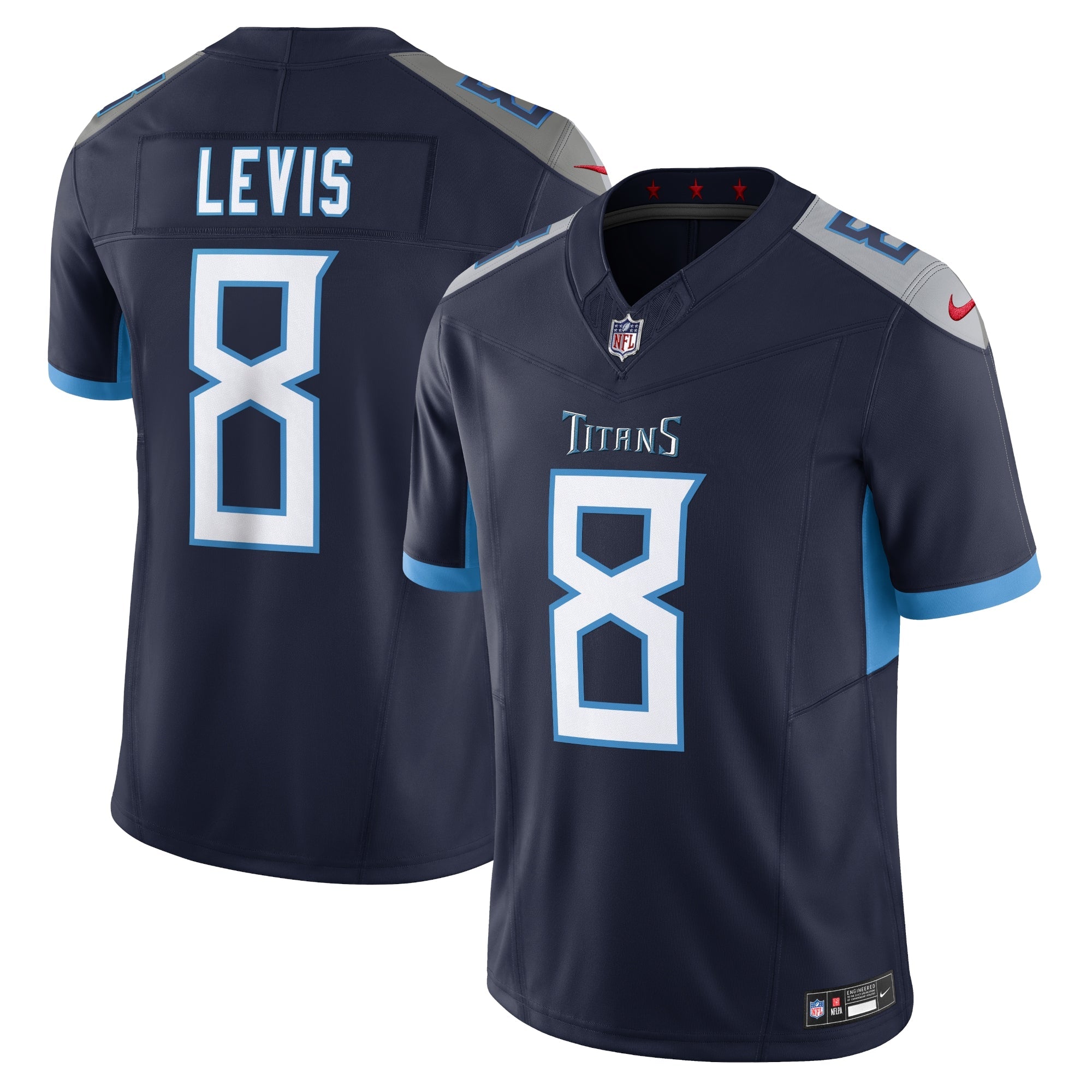 Will Levis Tennessee Titans Nike Alternate Oilers Throwback Vapor F.U.S.E. Limited Jersey - Light Blue/Navy