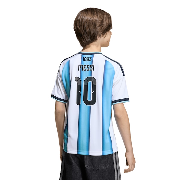 Youth Lionel Messi Argentina National Team adidas FIFA x World Cup 2022 Winners Home Replica Jersey - White