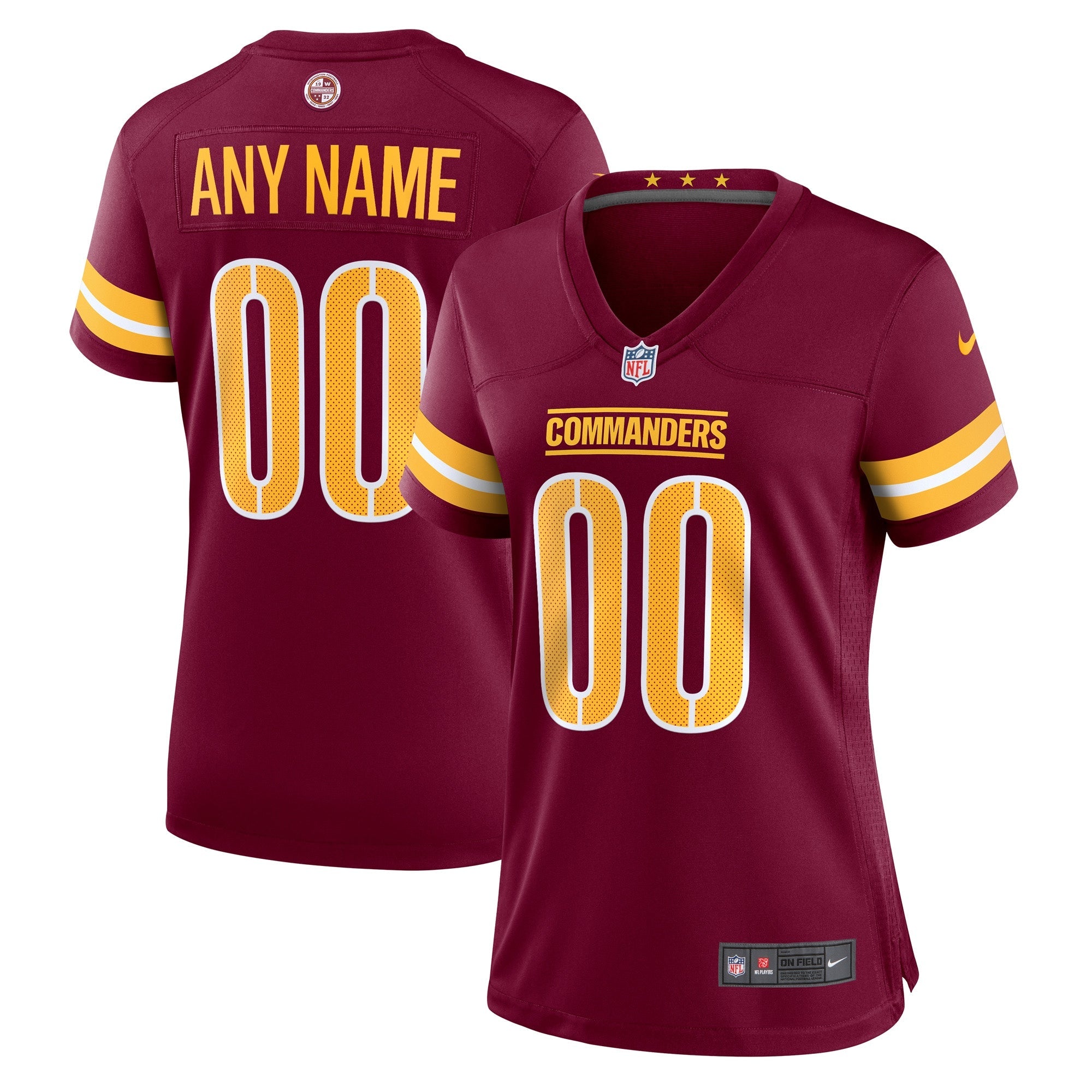 Women's Nike Washington Commanders Super Bowl Era Custom Game Jersey - White/Burgundy