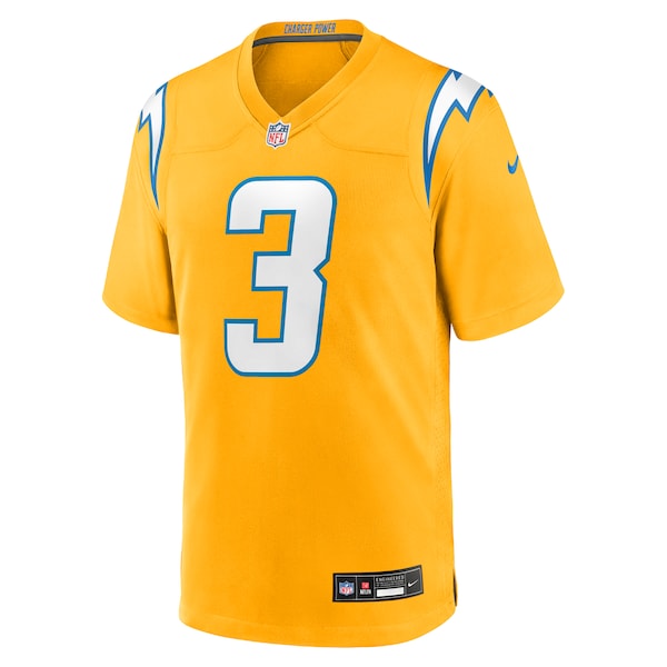 Derwin James Jr. Los Angeles Chargers Nike Alternate Charger Power Game Player Jersey - Gold/Navy