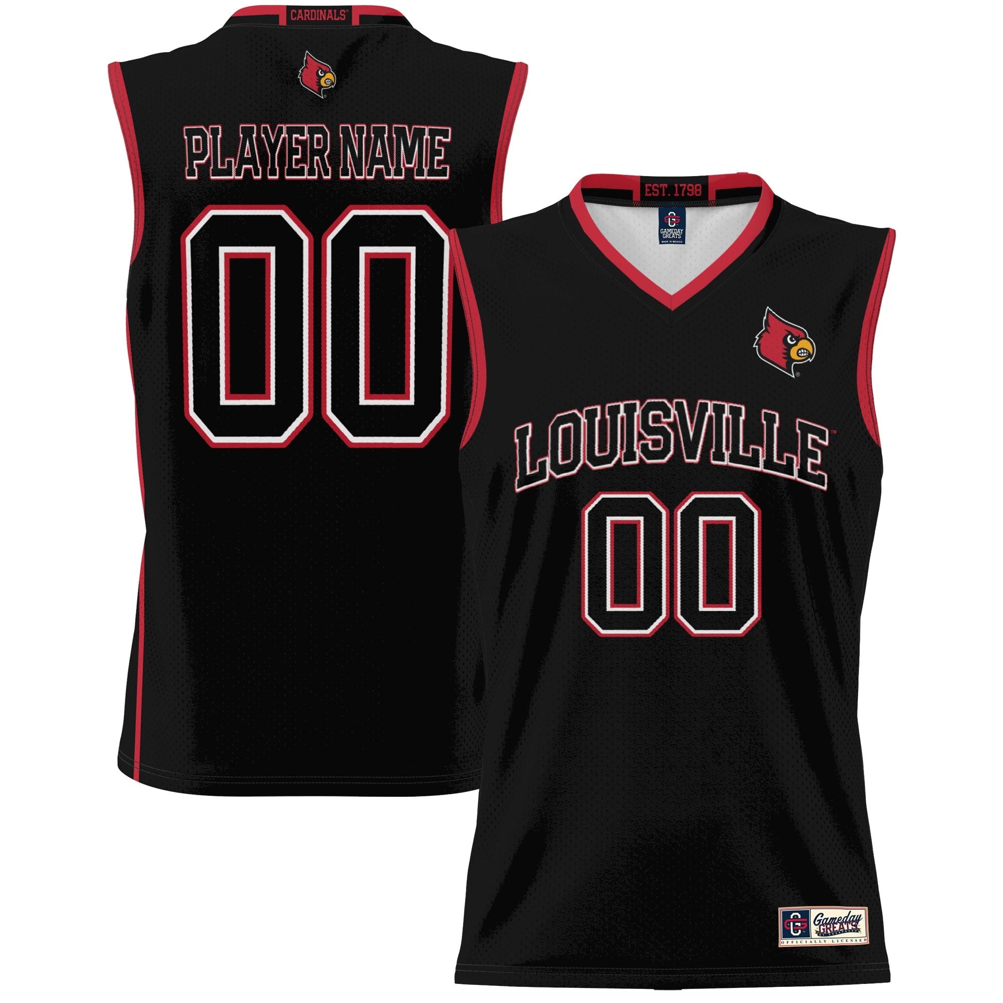 Louisville Cardinals GameDay Greats Unisex  Lightweight NIL Pick-A-Player Men's Basketball Jersey - Red/White/Black