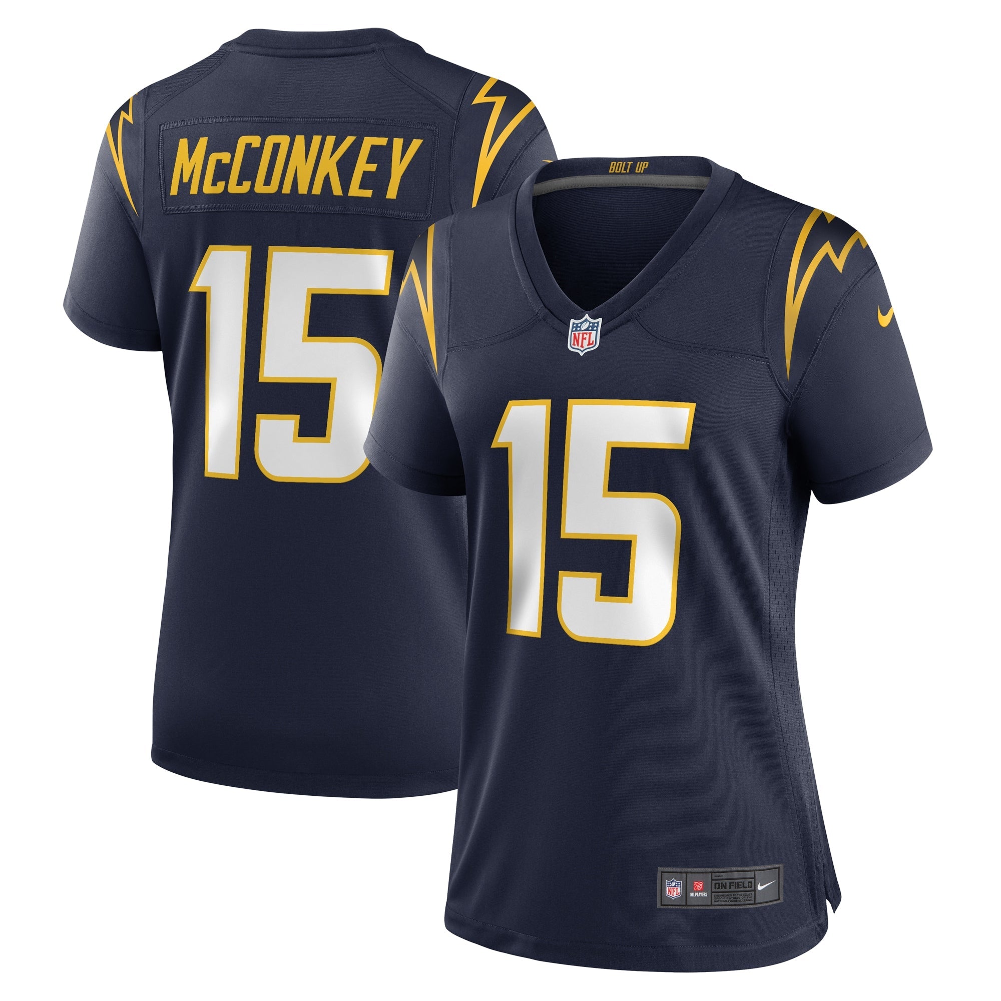 Ladd McConkey Los Angeles Chargers Nike Women's Game Jersey -  White/Navy/Royal