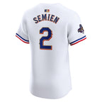 Marcus Semien Texas Rangers Nike 2024 Gold Collection Elite Player Jersey – White