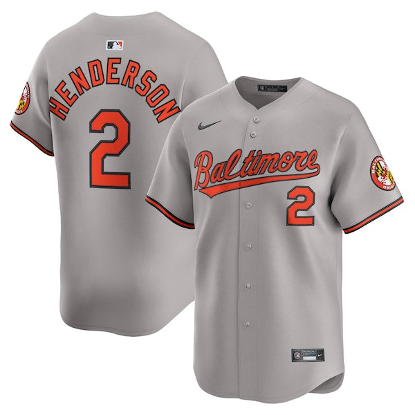 Gunnar Henderson Baltimore Orioles Nike Road Limited Player Jersey - Gray/White