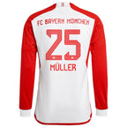 Thomas Müller Bayern Munich adidas 2023/24 Home Replica Long Sleeve Jersey - White