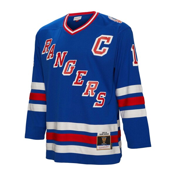 Mark Messier New York Rangers Captain Patch 1993/94 Blue Line Player Jersey - Blue