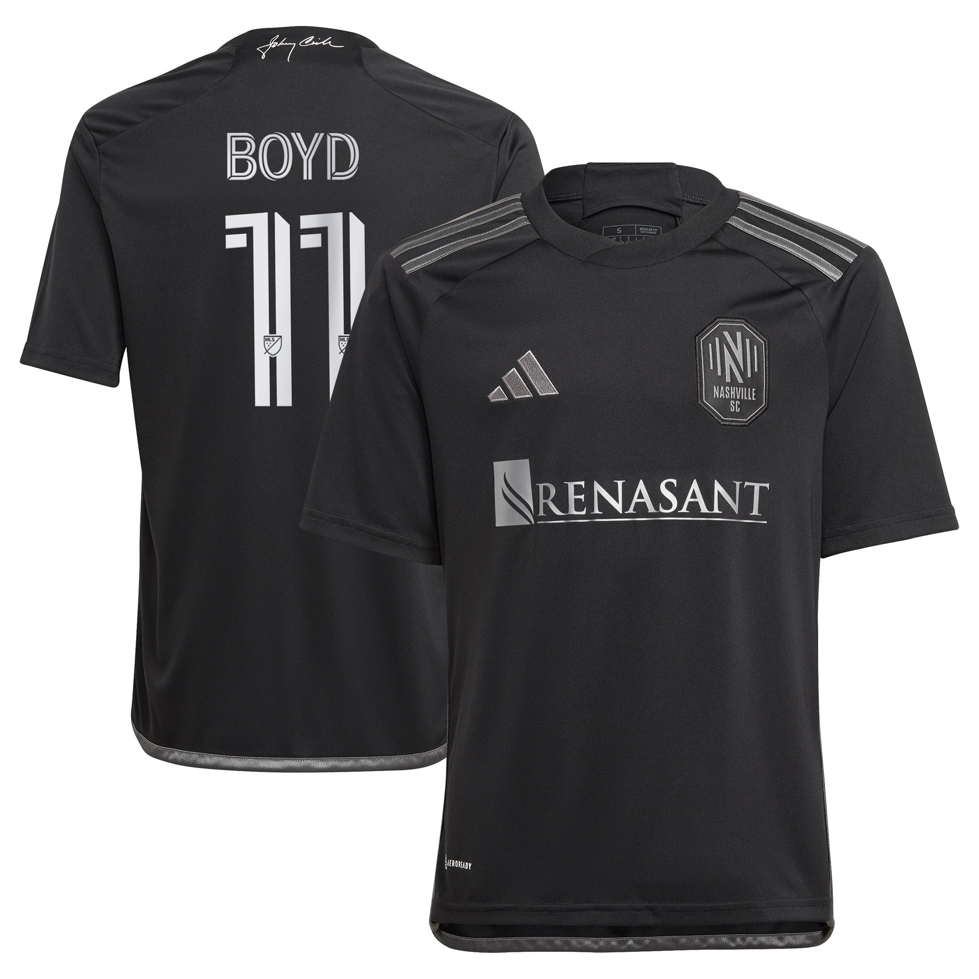 Tyler Boyd Nashville SC adidas Youth 2024 The 615 Kit Replica Player Jersey - Yellow/Black