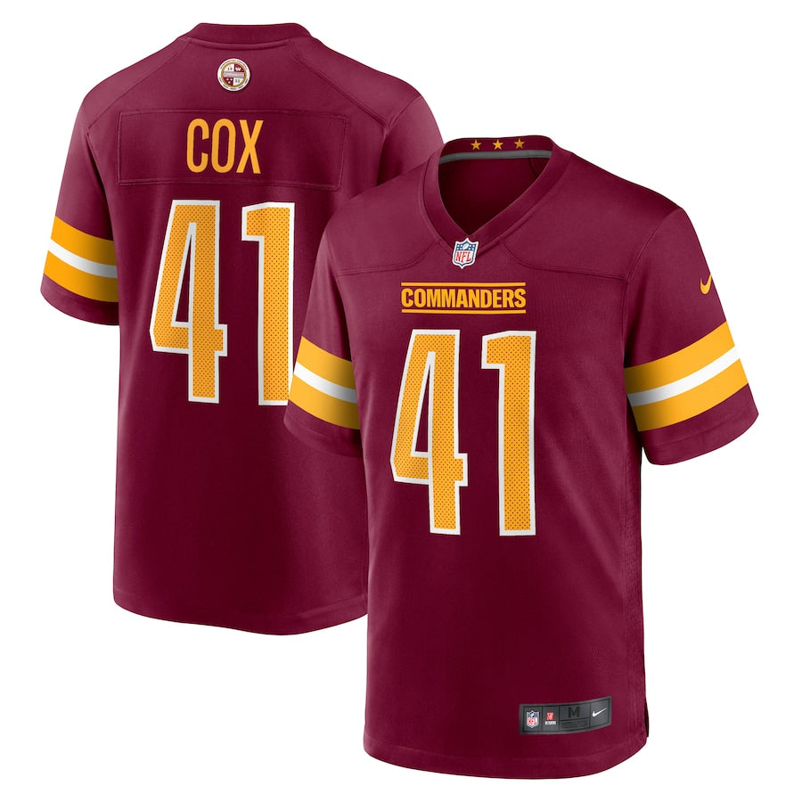 Jabril Cox Washington Commanders Nike Team Game Jersey -  Burgundy