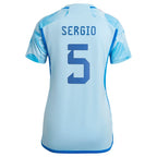 Sergio Busquets Spain National Team adidas Women's 2022/23 Away Replica Jersey - Blue