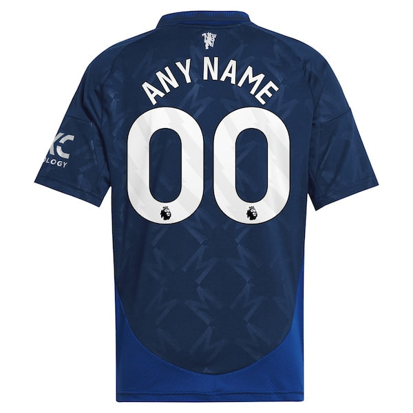 Manchester United adidas Youth 2024/25 Away Replica Custom Jersey - Navy