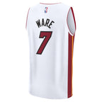 Kel'el Ware Miami Heat  Youth Fast Break Replica Player Jersey - Association - White Edition