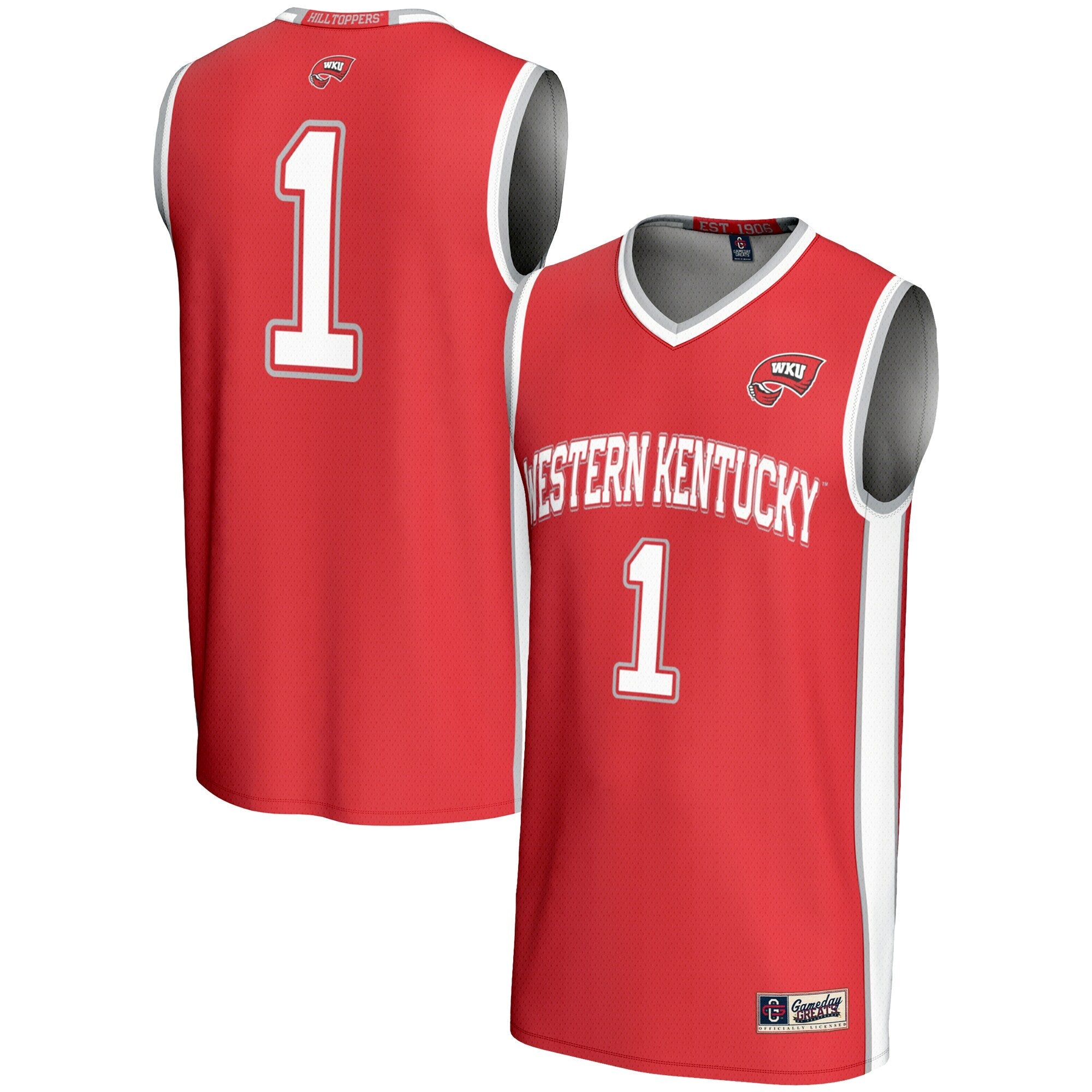 #1  Western Kentucky Hilltoppers GameDay Greats  Lightweight Basketball Jersey - White/Red/Black