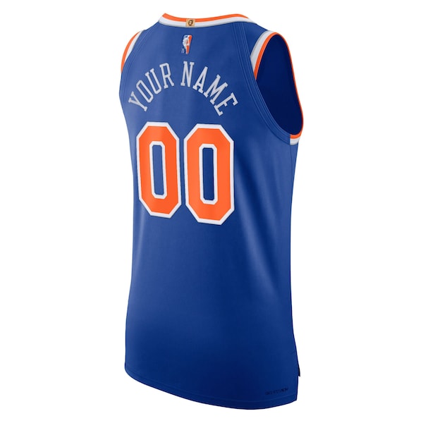 New York Knicks Nike 2021/22 Diamond Swingman Authentic Custom Jersey - Icon Edition - Blue