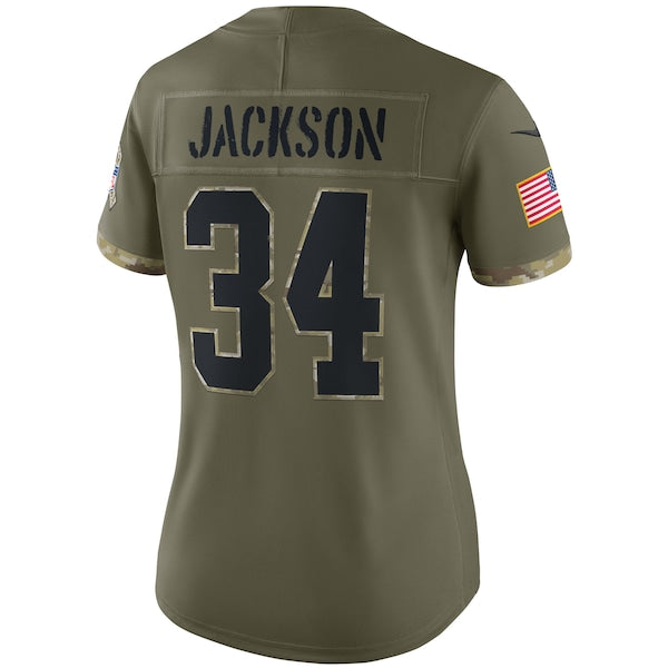 Bo Jackson Las Vegas Raiders Nike Women's 2022 Salute To Service Retired Player Limited Jersey - Olive