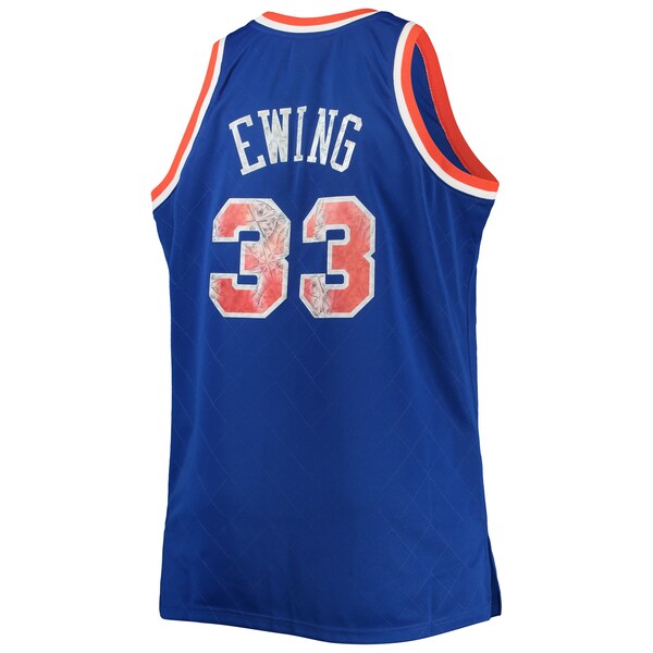 Patrick Ewing New York Knicks Big & Tall 1991/92 NBA 75th Anniversary Diamond Swingman Jersey - Blue