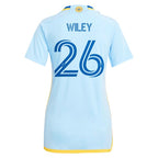 Caleb Wiley Atlanta United FC adidas Women's 2024 The Resurgens Kit Replica Player Jersey - Light Blue/Black