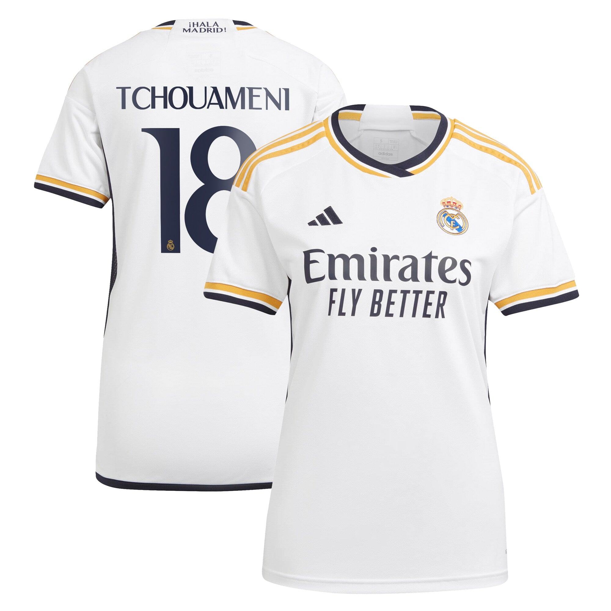 Aurélien Tchouaméni Los Merengues adidas Women's 2023/24 Away Replica Player Jersey - Navy/White