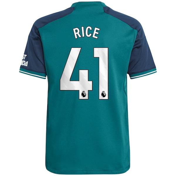 Declan Rice Arsenal adidas Youth 2023/24 Third Replica Player Jersey - Green