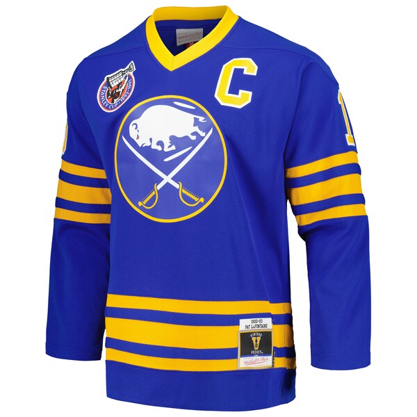 Pat LaFontaine Buffalo Sabres Captain Patch 1992/93 Blue Line Player Jersey - Royal