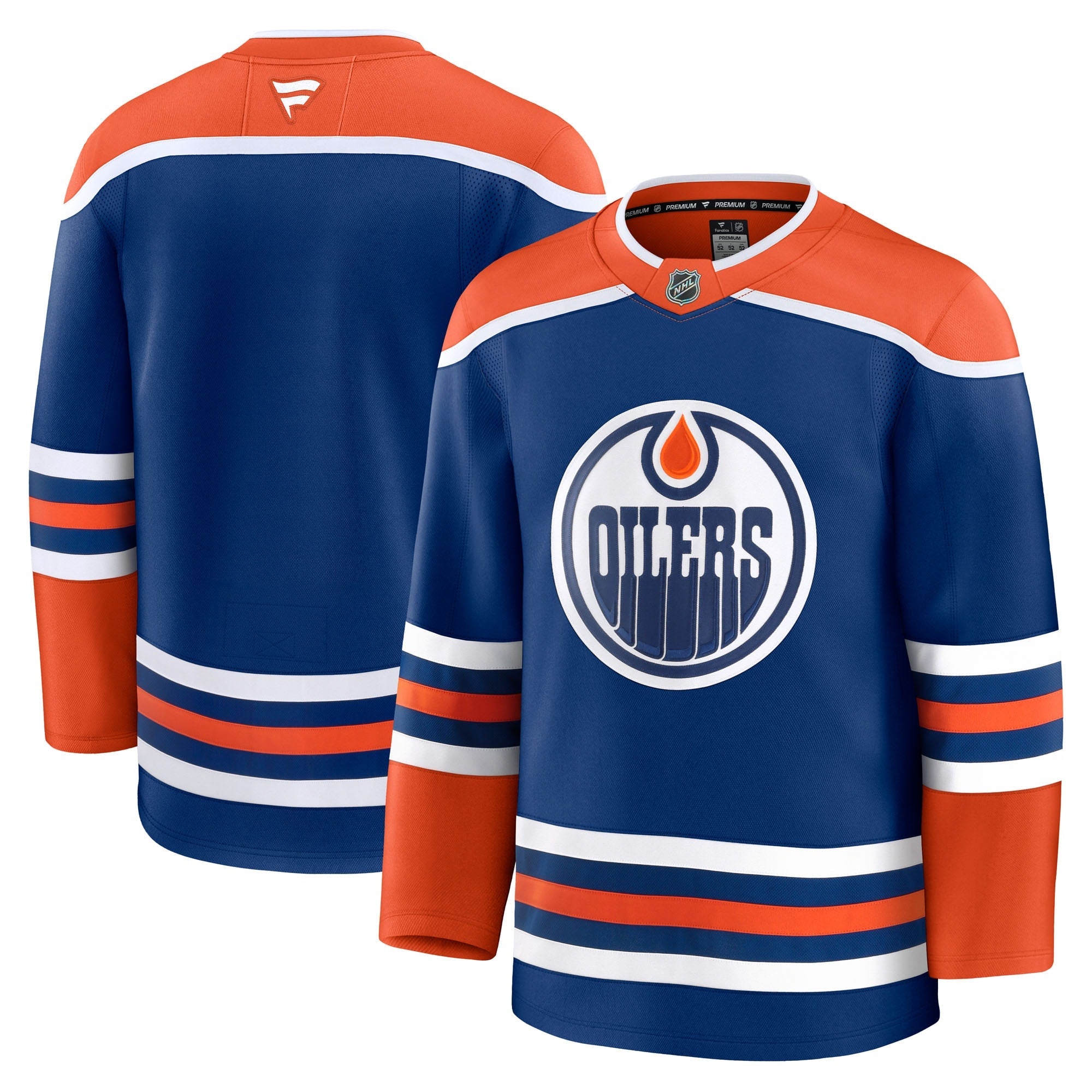 Edmonton Oilers  Alternate Premium Jersey - Light Beige/Royal/White