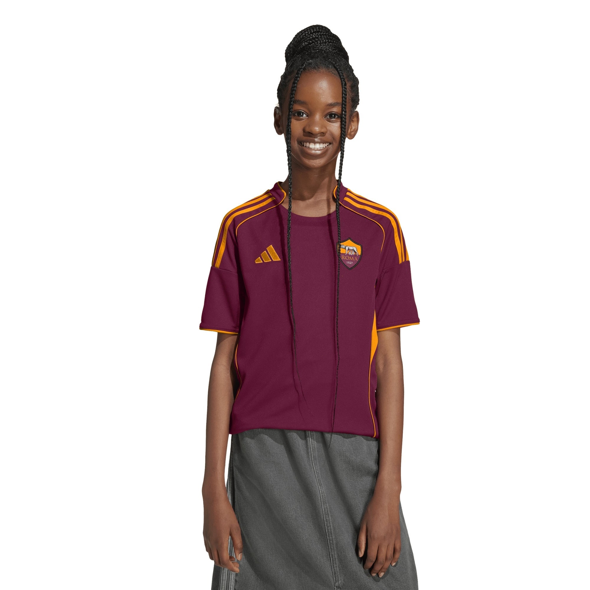 AS Roma adidas Youth 2025/26 Third Replica Jersey - White/Red