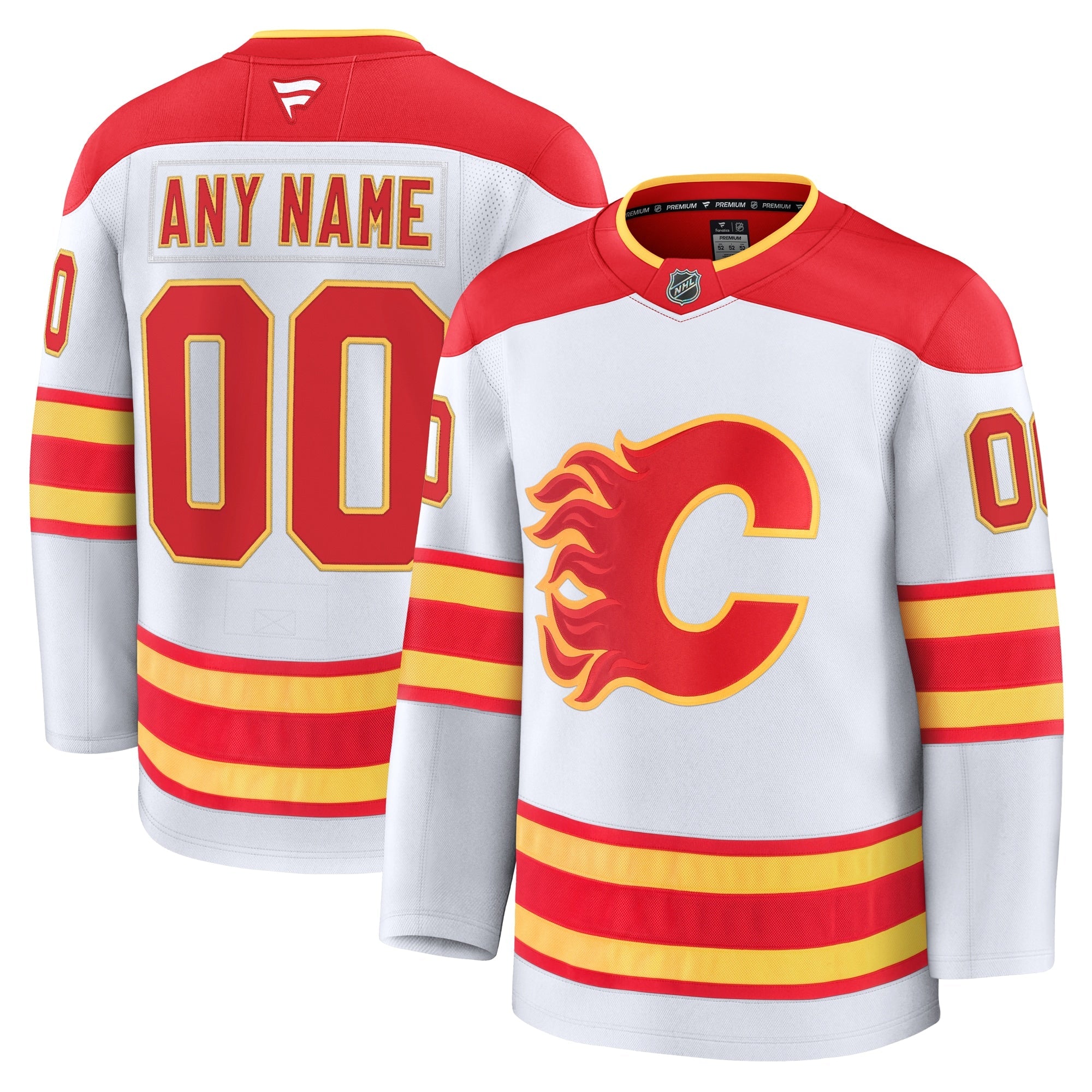 Calgary Flames  Home Premium Custom Jersey - Red/Black/White