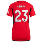 Luke Shaw Manchester United adidas Women's 2023/24 Home Replica Player Jersey - Red/Green