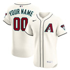 Arizona Diamondbacks Nike Home Elite Custom Jersey - Cream
