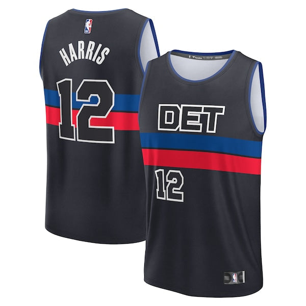 Tobias Harris Detroit Pistons  Fast Break Player Jersey - Statement Edition - Black