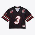 Dwyane Wade Miami Heat  x DANNIJO Women's Cropped Football Fashion Jersey - Black