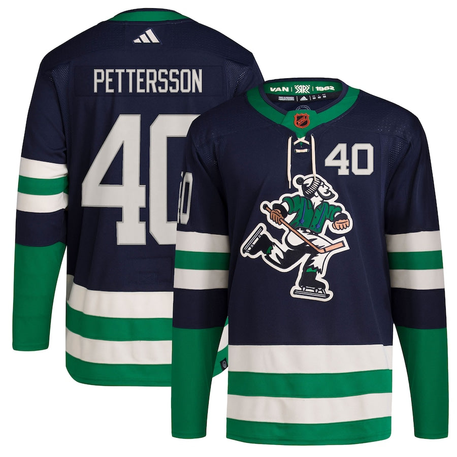 Elias Pettersson Vancouver Canucks adidas Reverse Retro 2.0 Authentic Player Jersey - Navy