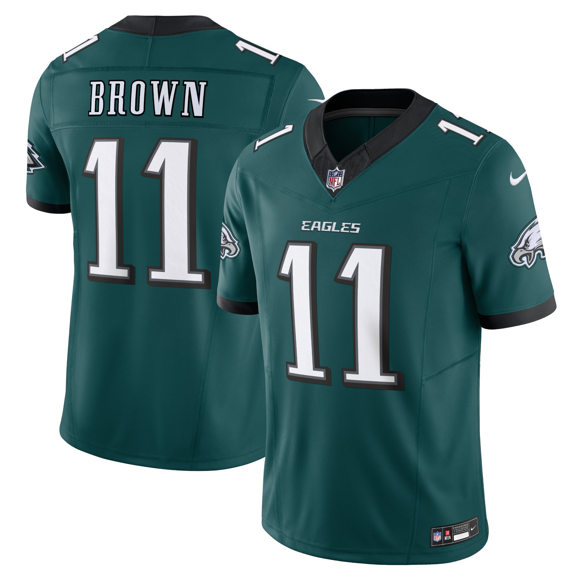 A.J. Brown Philadelphia Eagles Nike Vapor F.U.S.E. Limited Jersey - White/Black/Green