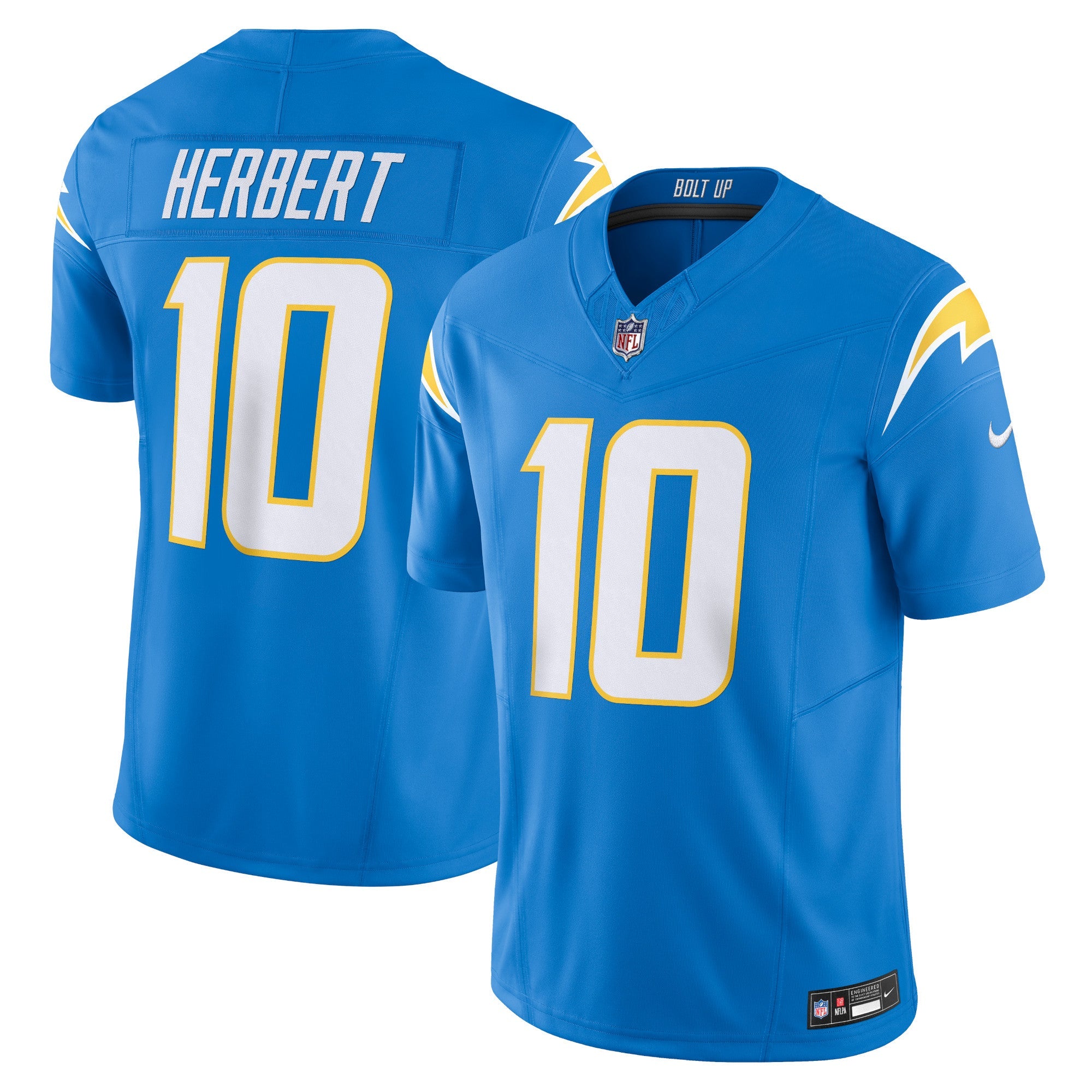 Justin Herbert Los Angeles Chargers Nike Vapor F.U.S.E. Limited Jersey - Royal/Navy/Powder Blue/White