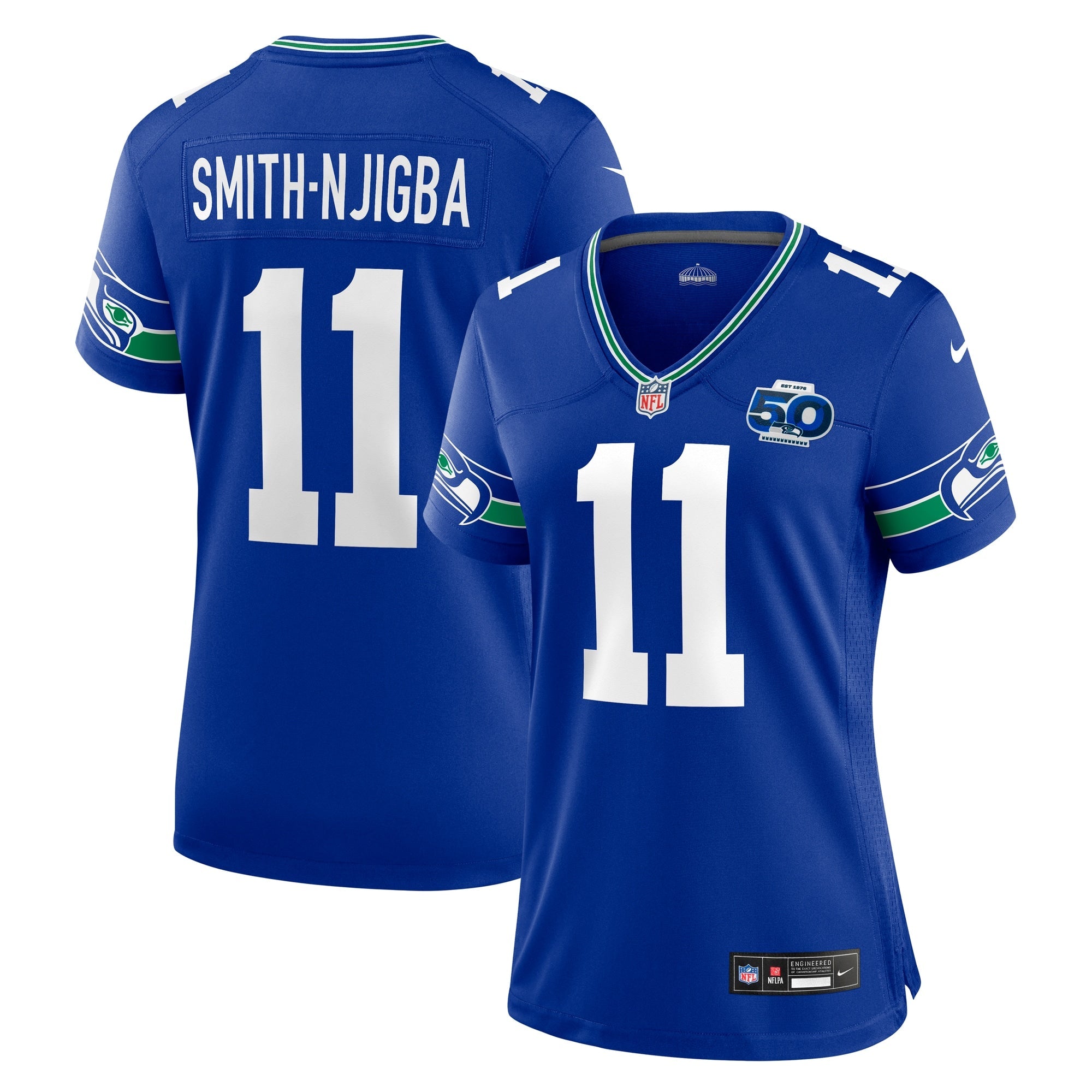 Jaxon Smith-Njigba Seattle Seahawks Nike Women's Team 50th Season Game Jersey - College Navy/Royal