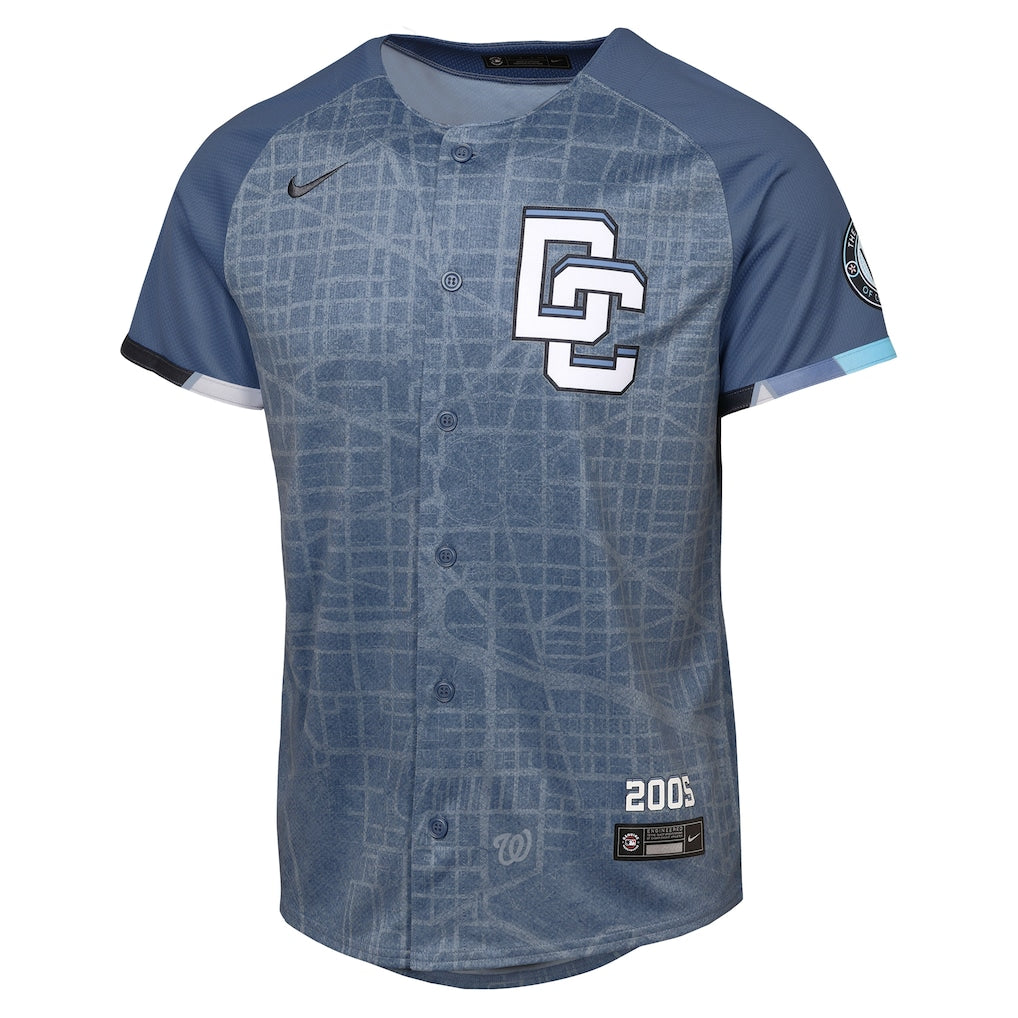 CJ Abrams Washington Nationals Nike Youth City Connect 2025 Limited Jersey - Blue