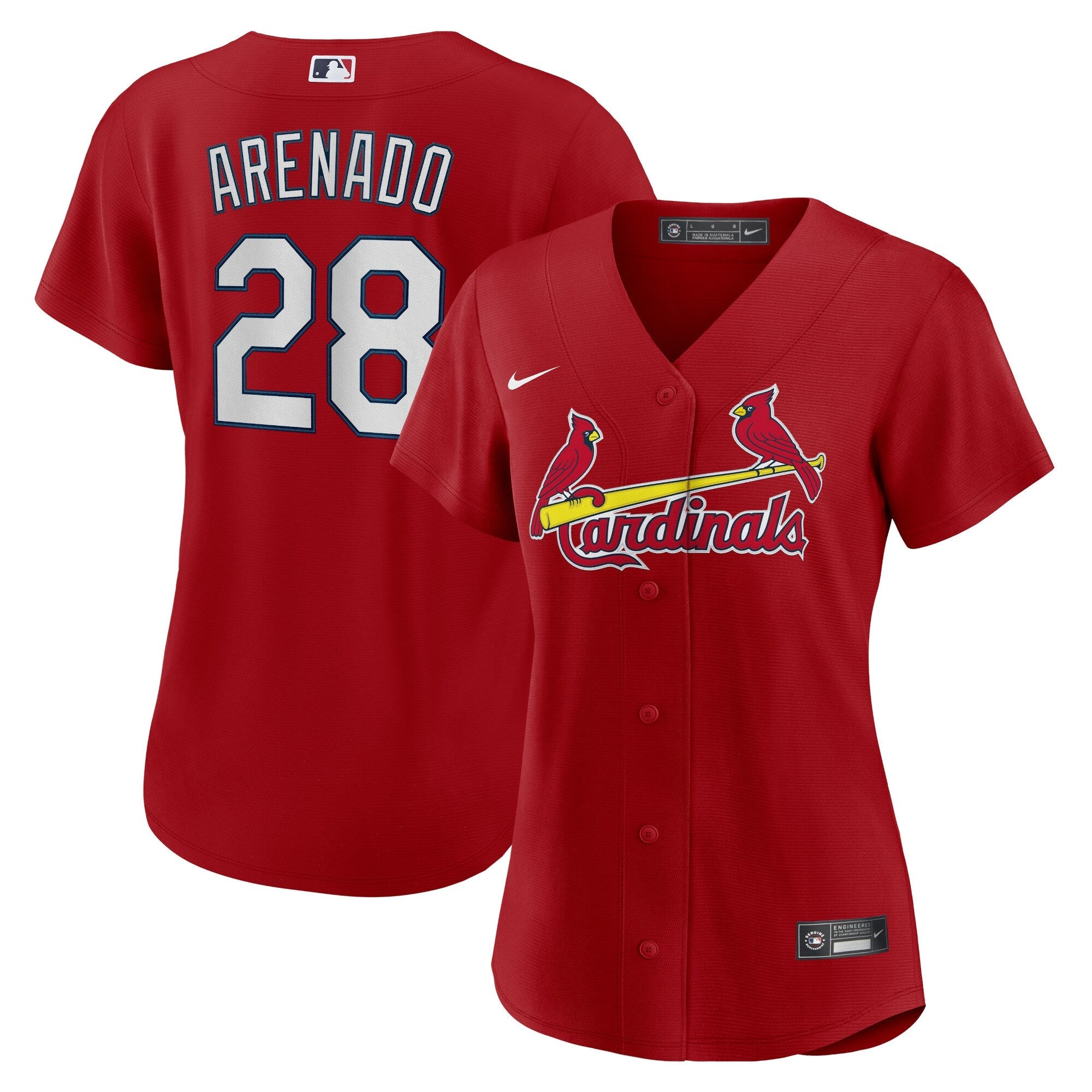 Nolan Arenado St. Louis Cardinals Nike Women's Alternate Replica Player Jersey - Cream/Red/White