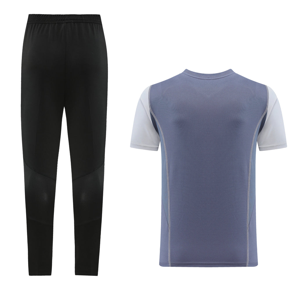 Adidas Short Sleeve Training Jersey Set - AD03- Light Grey/White