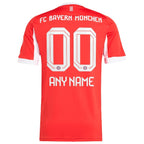 Bayern Munich adidas 2025/26 Home Replica Custom Jersey - Red