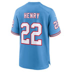 Derrick Henry Tennessee Titans Nike Oilers Throwback Alternate Game Player Jersey - Light Blue/Navy