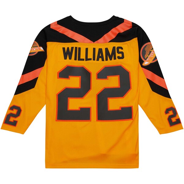 Dave Williams Vancouver Canucks Men's 1981/82 Blue Line Player Jersey - Yellow