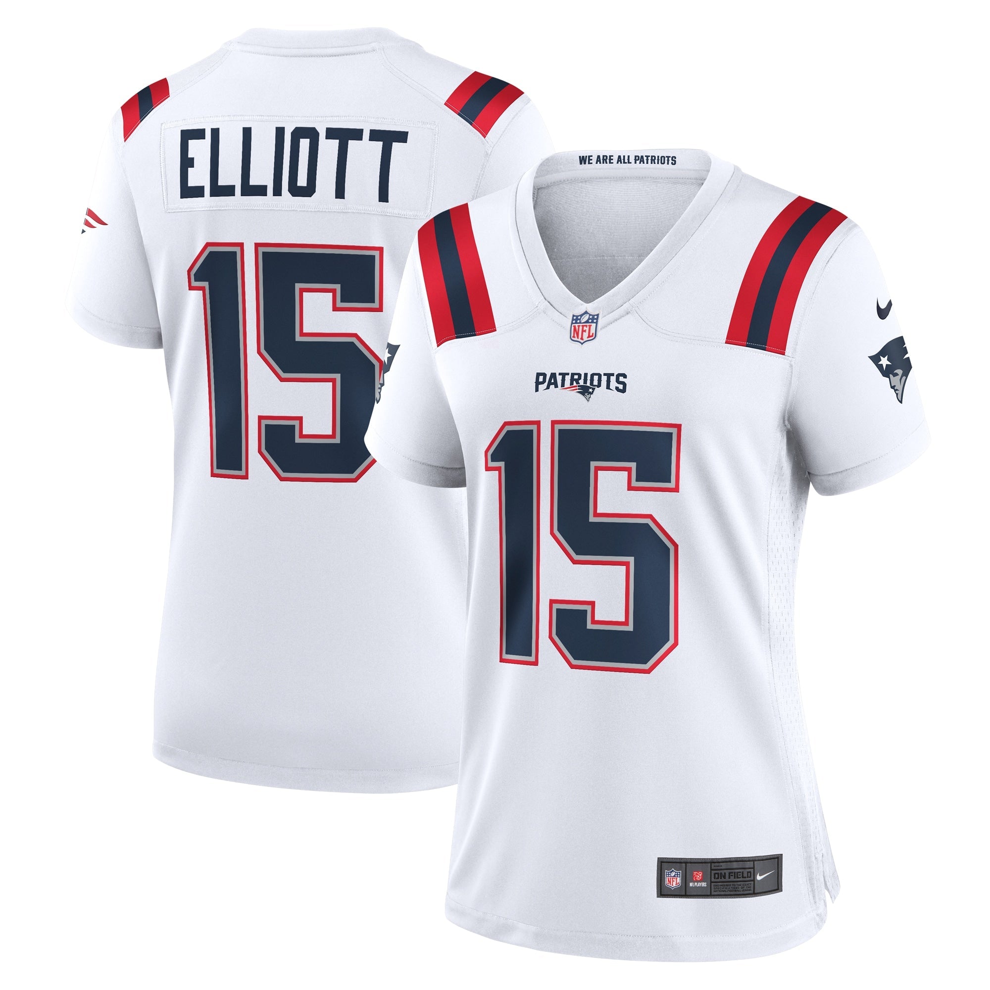 Ezekiel Elliott New England Patriots Nike Women's Game Player Jersey - Navy/Red/White