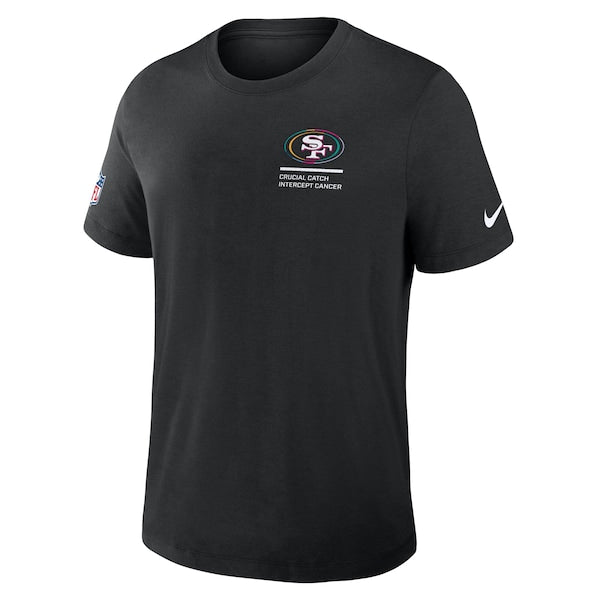 San Francisco 49ers Nike Tall 2025 NFL Crucial Catch Tri-Blend Dri-FIT T-Shirt - Black