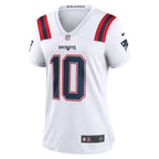 Mac Jones New England Patriots Nike Women's Player Jersey - White/Navy