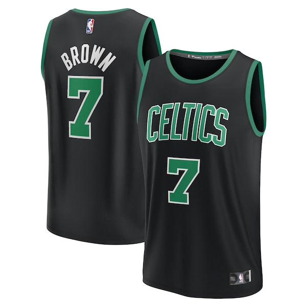 Jaylen Brown Boston Celtics  Fast Break Replica Player Jersey - Statement Edition - Black