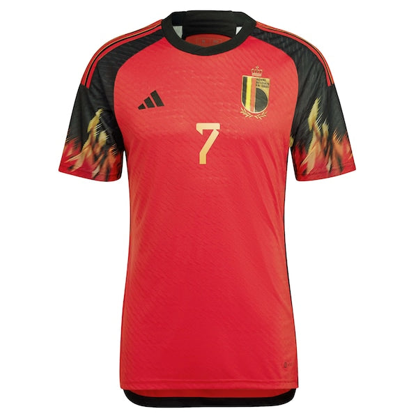 Kevin De Bruyne Belgium National Team adidas 2022/23 Home Authentic Jersey - Red