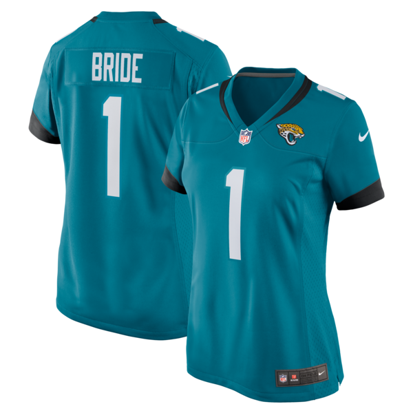 Number 1 Bride Jacksonville Jaguars Nike Women's Game Jersey - Teal