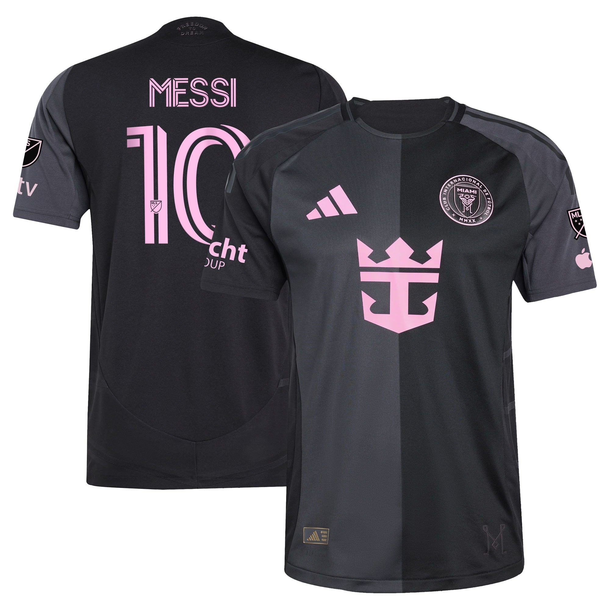 Lionel Messi Inter Miami CF adidas Originals 2025 Third Authentic Player Jersey - Blue/Light Pink/Black