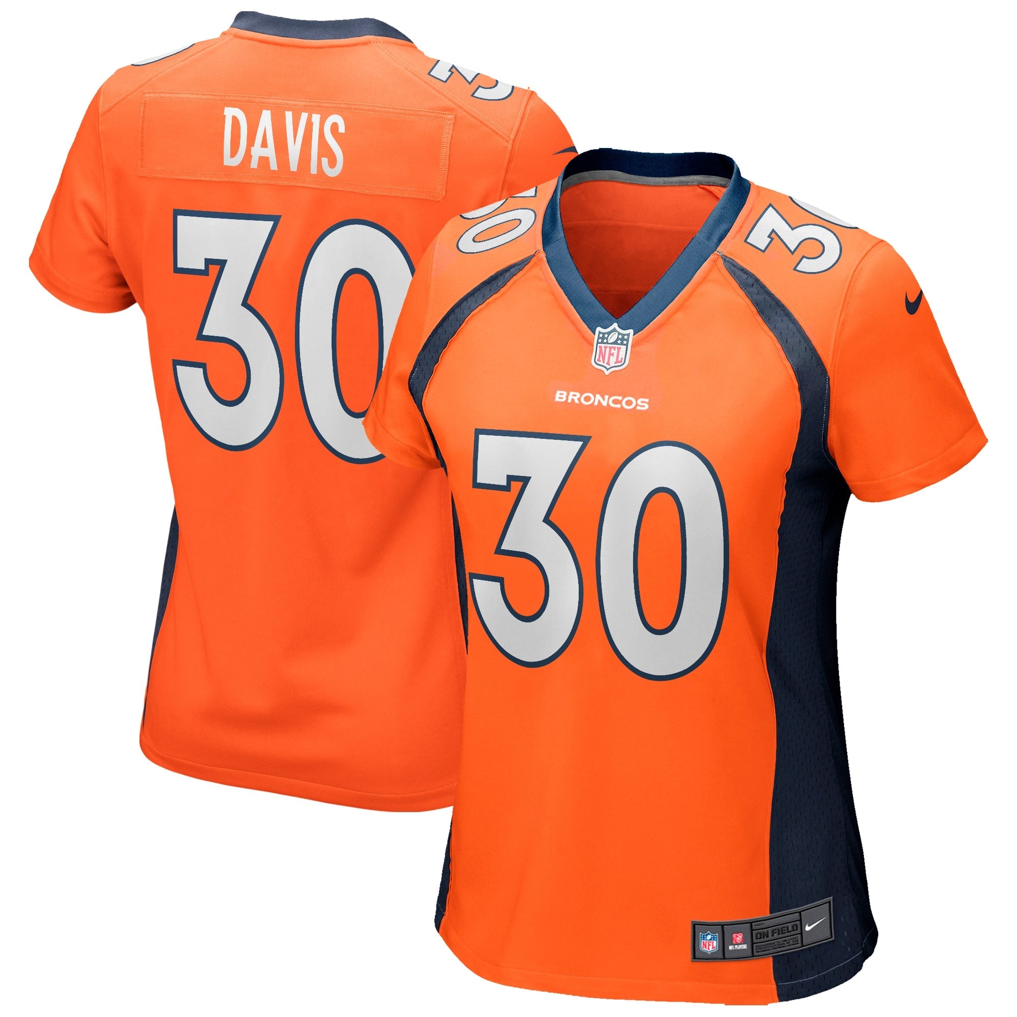 Terrell Davis Denver Broncos Nike Women's Retired Player Jersey - Navy/Orange