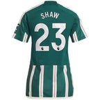 Luke Shaw Manchester United adidas Women's 2023/24 Away Replica Player Jersey - Green/Red