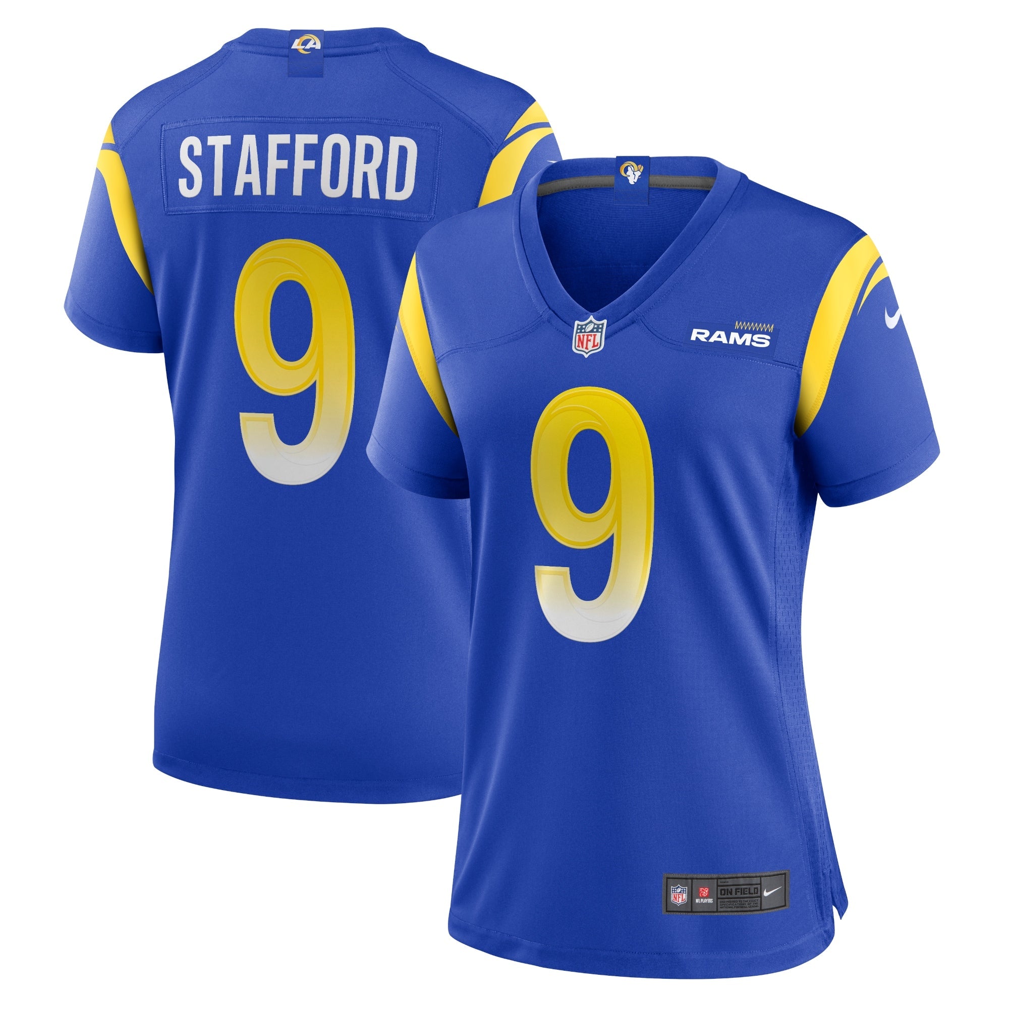 Matthew Stafford Los Angeles Rams Nike Women's Player Jersey - White/Royal